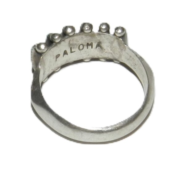 JANICE PALOMA NAVAJO ZUNI STERLING SILVER RING SIZE 7 TURQUOISE - Picture 6 of 10